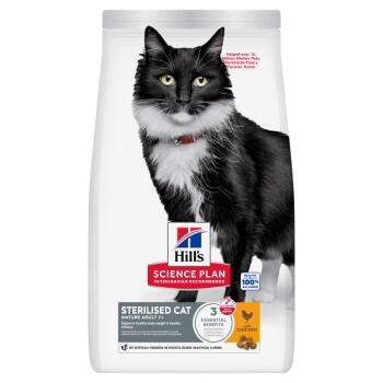 Hill's Croquettes pour chat Science Plan, Mature Adulte, Stérilisé, au poulet 1,5 kg Hill's Croquettes pour chat Science Plan, Mature Adulte, Stérilisé, au poulet 1,5 kg