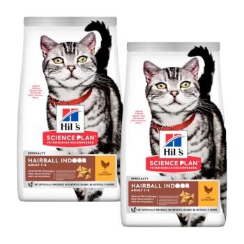 Hill's Science Plan Croquettes pour Chat Adulte, Boules de Poils et Pelage Parfait, au Poulet 2x10 kg