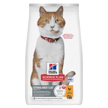 Hill's Science Plan Croquettes pour chat, Adulte, Stérilisé Avec du poulet 3 kg