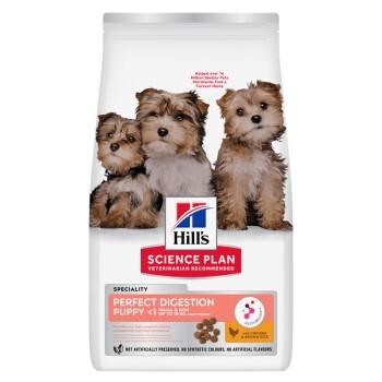 Hill's Science Plan Croquettes pour chien, Perfect Digestion, Small & Mini Puppy, au poulet et riz brun 1,5 kg Hill's Science Plan Croquettes pour chien, Perfect Digestion, Small & Mini Puppy, au poulet et riz brun 1,5 kg