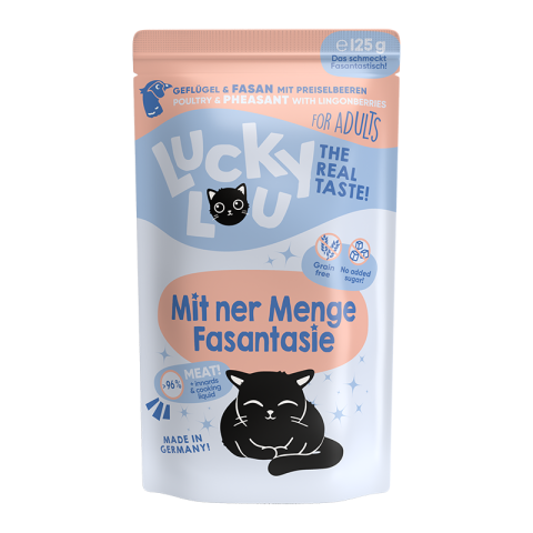 Lucky Lou Adult 16 x 125 g Volaille et faisan