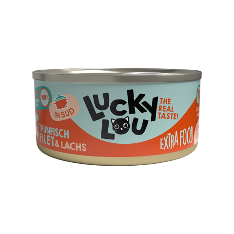 Lucky Lou Encas en bouillon 18 x 70 g Thon et saumon Lucky Lou Encas en bouillon 18 x 70 g Thon et saumon