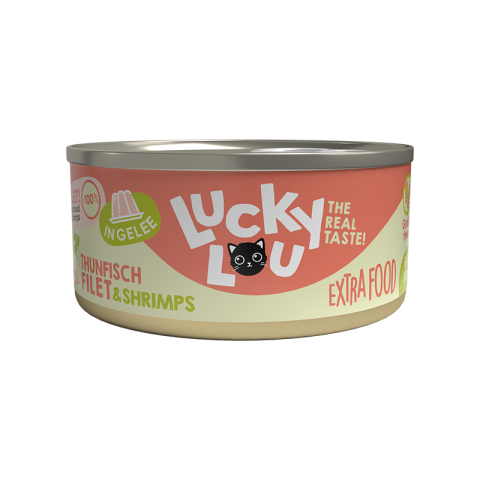 Lucky Lou Encas en gelée 18 x 70 g Thon et crevettes