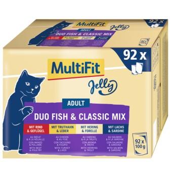 MultiFit Adult Jelly Duo Fish & Classic Mix 92x100g MultiFit Adult Jelly Duo Fish & Classic Mix 92x100g