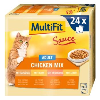 MultiFit Adult Sauce Chicken Mix Multipack 24x100 g MultiFit Adult Sauce Chicken Mix Multipack 24x100 g