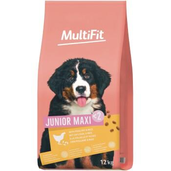 MultiFit Croquettes Chien Junior, Maxi, avec Volaille & Riz 12 kg