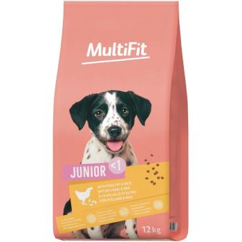 MultiFit Croquettes Chien Junior, avec Volaille & Riz 12 kg