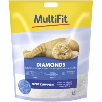 MultiFit Diamonds Litière silice non-agglomérante 15 l MultiFit Diamonds Litière silice non-agglomérante 15 l