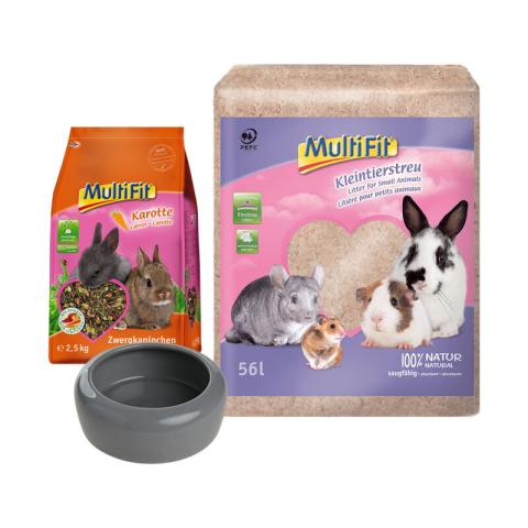 MultiFit lapins nains set gadeau à 3pce. MultiFit lapins nains set gadeau à 3pce.