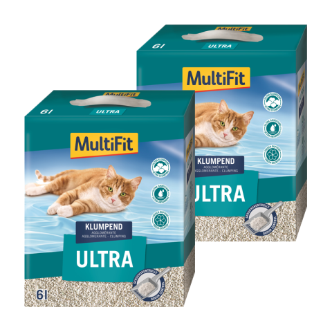 MultiFit Litière agglomérante Ultra 2x6 l MultiFit Litière agglomérante Ultra 2x6 l