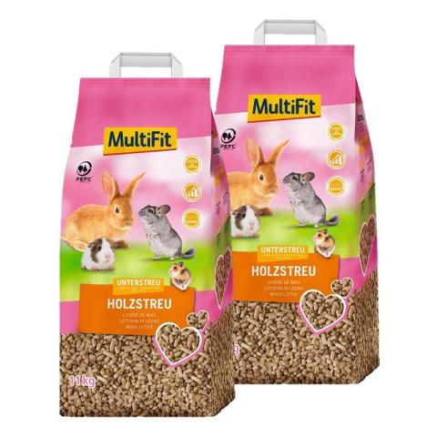 MultiFit Litière bois naturelle 2x11 kg