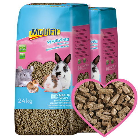 MultiFit Litière naturelle à base de paille 2x24 kg MultiFit Litière naturelle à base de paille 2x24 kg