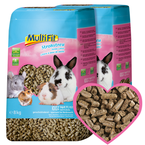 MultiFit Litière naturelle à base de paille 2x8 kg MultiFit Litière naturelle à base de paille 2x8 kg