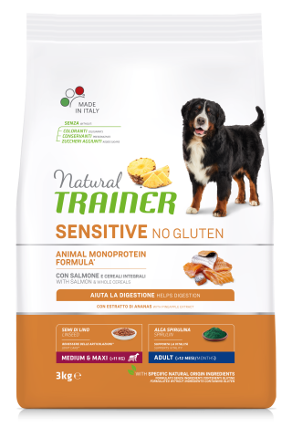 Natural Trainer Sensitive Chien Adulte Medium/Maxi 3kg Saumon