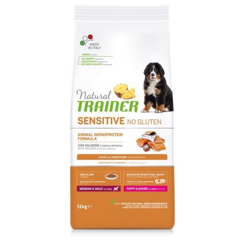Natural Trainer Sensitive No Gluten au saumon 12 kg Natural Trainer Sensitive No Gluten au saumon 12 kg