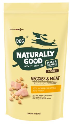 Naturally Good Veggies & Meat Kicher pois & Poulet Adult 1 kg