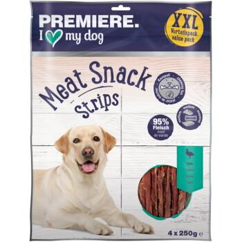 PREMIERE Meat Snack Stripes pour chien, Canard 4x250 g PREMIERE Meat Snack Stripes pour chien, Canard 4x250 g