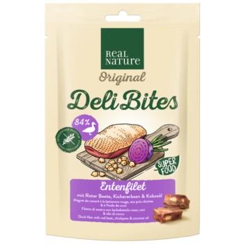 REAL NATURE Original Deli Bites 150 g Filet de canard avec betterave rouge, pois chiches et huile de coco