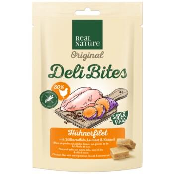 REAL NATURE Original Deli Bites 150 g Filet de poulet aux patates douces, aux graines de lin et à l’huile de coco