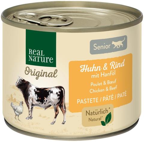 REAL NATURE Original Poulet & Boeuf à l'Huile de Chanvre 200 g 24x200 g REAL NATURE Original Poulet & Boeuf à l'Huile de Chanvre 200 g 24x200 g