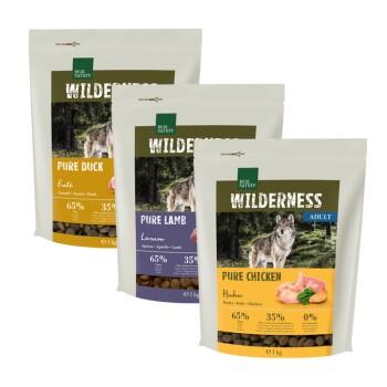 REAL NATURE Pack de dégustation WILDERNESS Adulte 3x1kg Pack 6, Canard, poulet, agneau