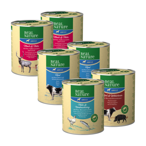REAL NATURE Pack mixte Adulte 6x800 g Pack mix 1