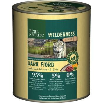 REAL NATURE WILDERNESS Adult Dark Fjord Saumon, renne et canard 6x800 g
