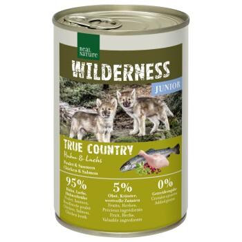 REAL NATURE WILDERNESS Junior Poulet avec saumon 6x400 g