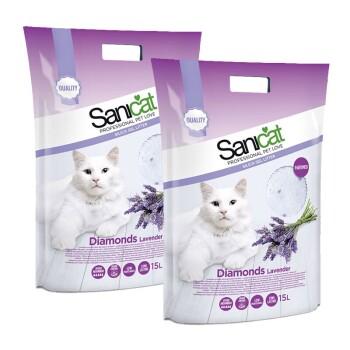 Sanicat Litière Diamonds lavande 2x15 l