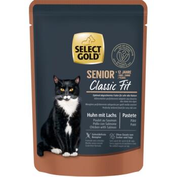 SELECT GOLD Classic Fit Sachets de Pâtée Chat Senior +12 Poulet et Saumon 12x85 g SELECT GOLD Classic Fit Sachets de Pâtée Chat Senior +12 Poulet et Saumon 12x85 g