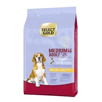 SELECT GOLD Light Croquettes Chien Adulte Medium Poulet 12 kg