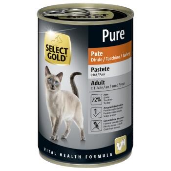 SELECT GOLD Pure Adult Pate Dinde 6x400 g
