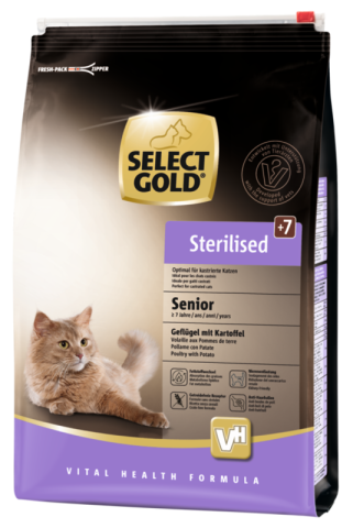 SELECT GOLD Senior Sterilised Volaille aux pommes de terre 3 kg SELECT GOLD Senior Sterilised Volaille aux pommes de terre 3 kg