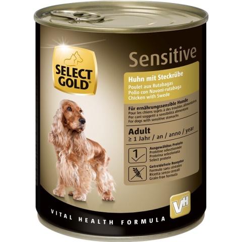 SELECT GOLD Sensitive Adult Poulet avec rutabaga 24x800 g