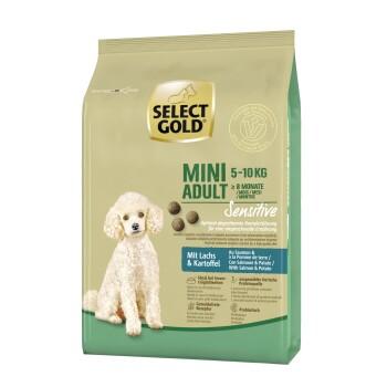 SELECT GOLD Sensitive aliments secs pour chien Mini Saumon aux Pommes de terre 1 kg SELECT GOLD Sensitive aliments secs pour chien Mini Saumon aux Pommes de terre 1 kg