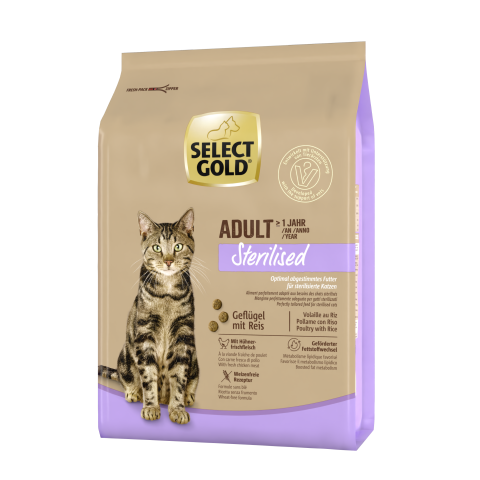 SELECT GOLD Sterilised Adult Volaille & riz 2,5 kg SELECT GOLD Sterilised Adult Volaille & riz 2,5 kg