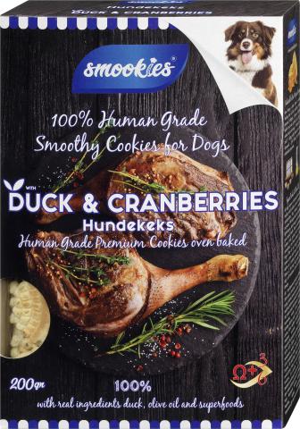 SMOOKIES Smoothy Cookies Canard et canneberges 200 g