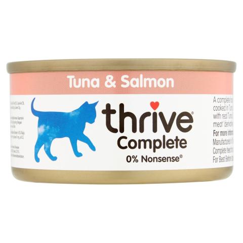 Thrive Complete pour chat 12 x 75 g Thon et saumon Thrive Complete pour chat 12 x 75 g Thon et saumon