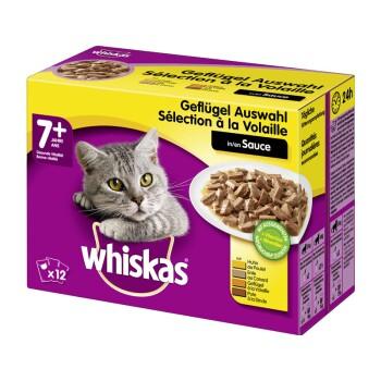 Whiskas Senior 7+ 12 x 100 g Sauce Sélection de volaille Whiskas Senior 7+ 12 x 100 g Sauce Sélection de volaille