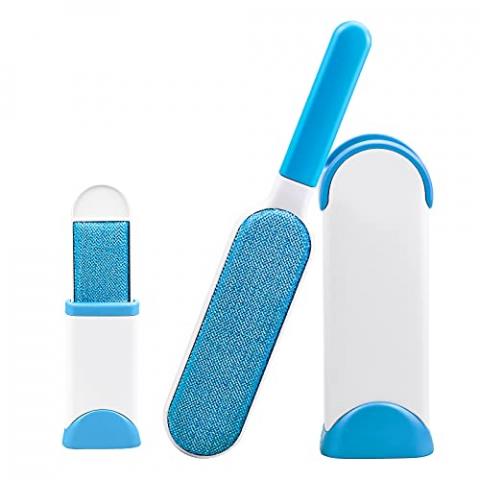 YUENX Brosse Anti Poils Animaux Brosse de Nettoyage Magique Réutilisable Enlève Poils pour enlever Les Poils d’Animaux de Compagnie avec Auto-Nettoyage Retirer Chien Chat Cheveux (Bleu)