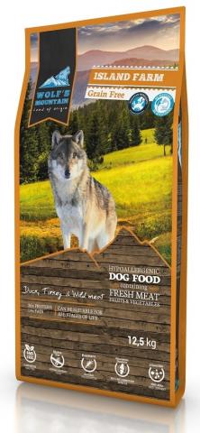 Wolf's Mountain Chien Island Farm Sans céréales Canard Dinde Gibier